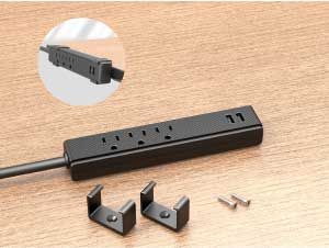 安裝夾具包含2個U型夾具以及2顆安裝螺絲