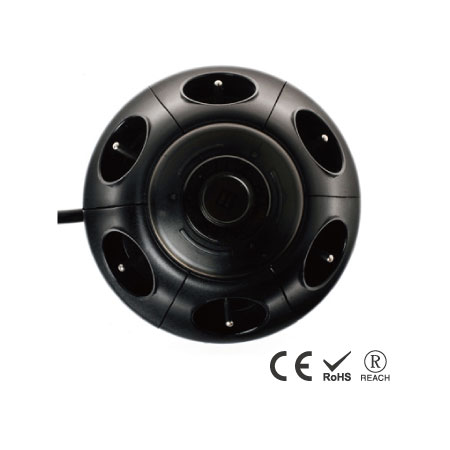 6孔帶開關電源插座 - 按壓式電源開關