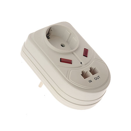 突波保護指示燈及電話接口