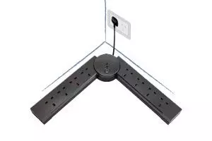 折疊智能電源板8孔英式插座突波保護